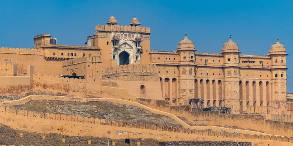 Amer Fort, Jaipur, Rajasthan, India, Amber palace complex. Amber Fort is the principal tourist attraction in the Jaipur.